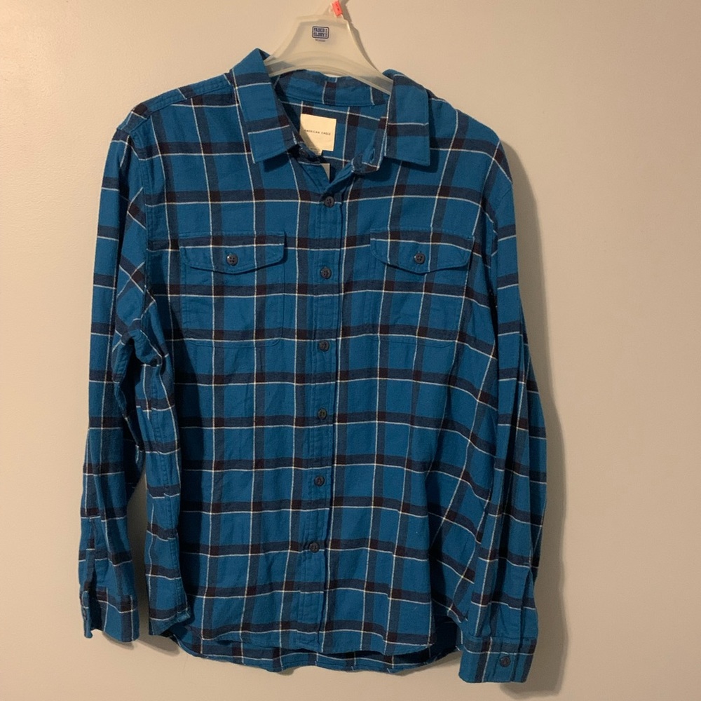 NWT Blue mens flannel XXL